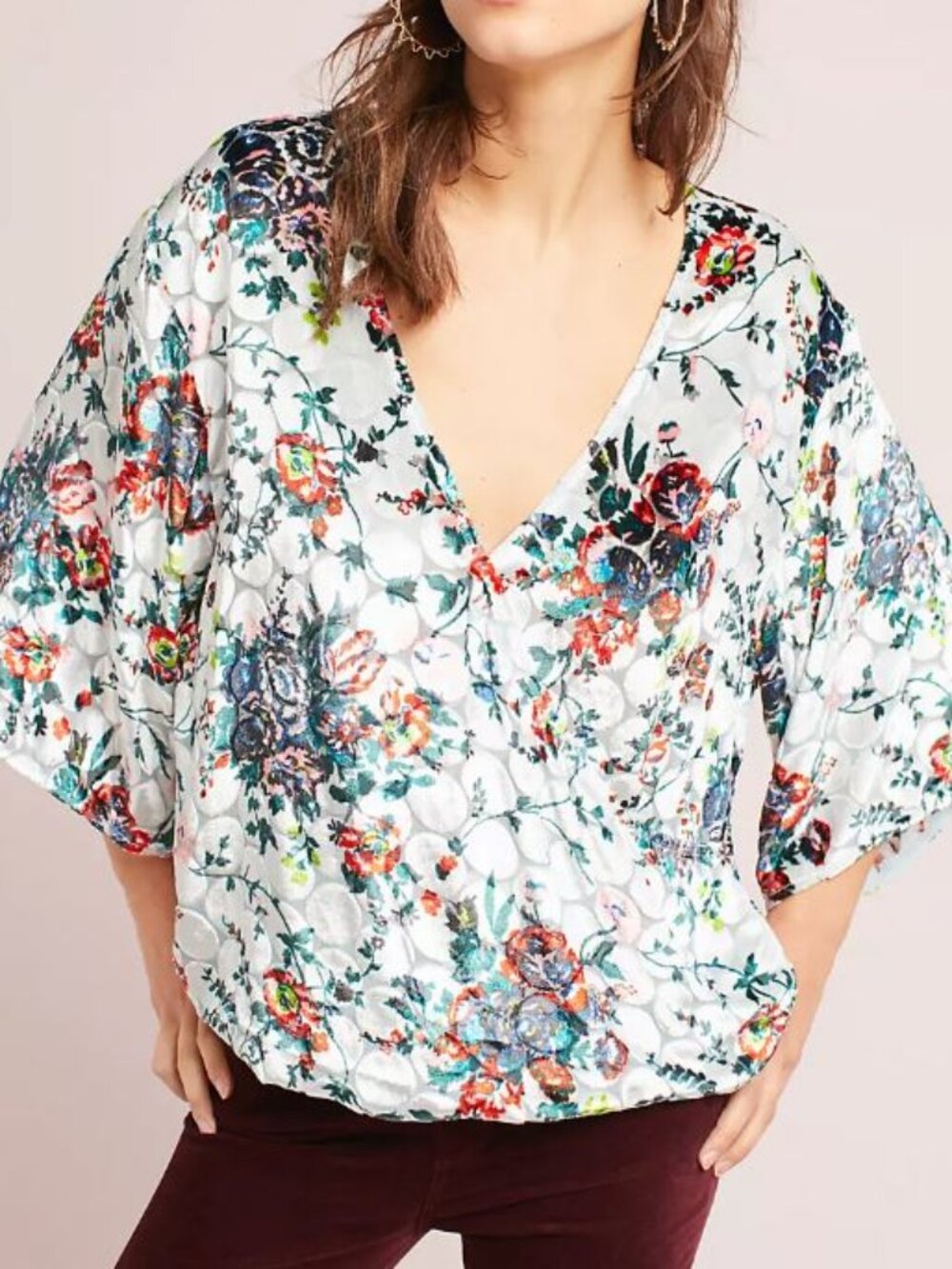 Anthropologie Maeve Umi Faux Wrap Top Shirt Small